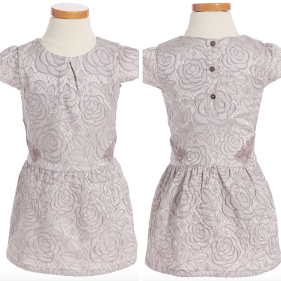 ruby & bloom Other - Ruby & Bloom Girl's Textured Jacquard Floral Dress